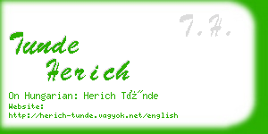 tunde herich business card